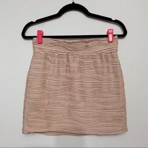 💗 Sparkle & Fade Blush Pink Textured Wave Mini Skirt M, Urban Outfitters Y2K